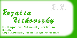 rozalia nitkovszky business card